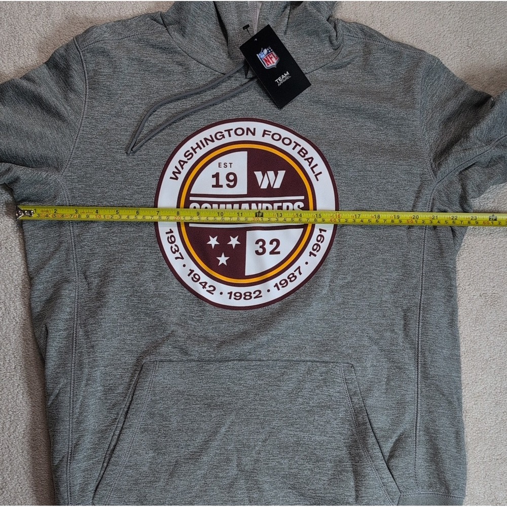 Nike Washington Commanders Heathered Gray Performance Pullover Hoodie Men's M - Picture 4 of 10